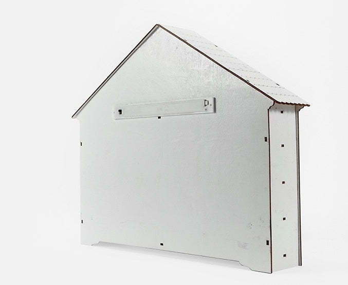 White Christmas House Pre-lit Advent Calendar with Drawers – 24 Days Holiday Countdown & Gift