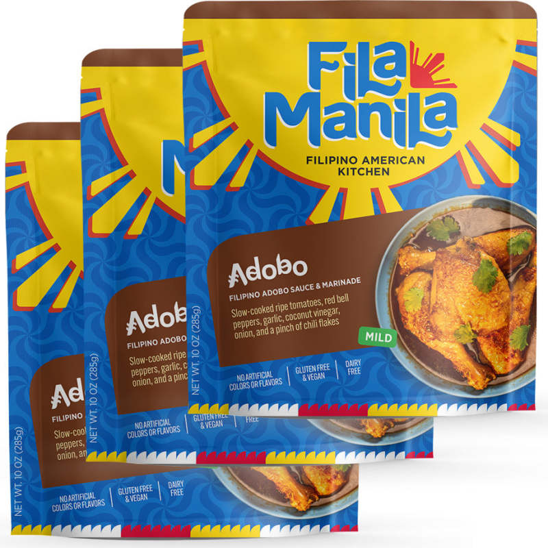 Instant Filipino Adobo Sauce, 3-Pack (8 oz pouches)