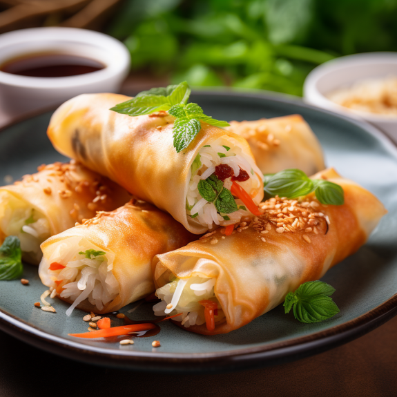 FRESH Chicken Adobo Summer Rolls