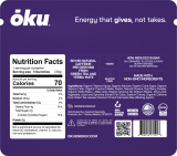 ōku Grape Conscious Energy Gummy Snacks - Clean Caffeine + Fiber - Pack of 8