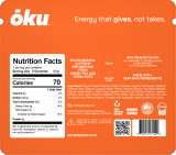 ōku Orange Blossom Conscious Energy Gummy Snacks - Clean Caffeine + Fiber - Pack of 8