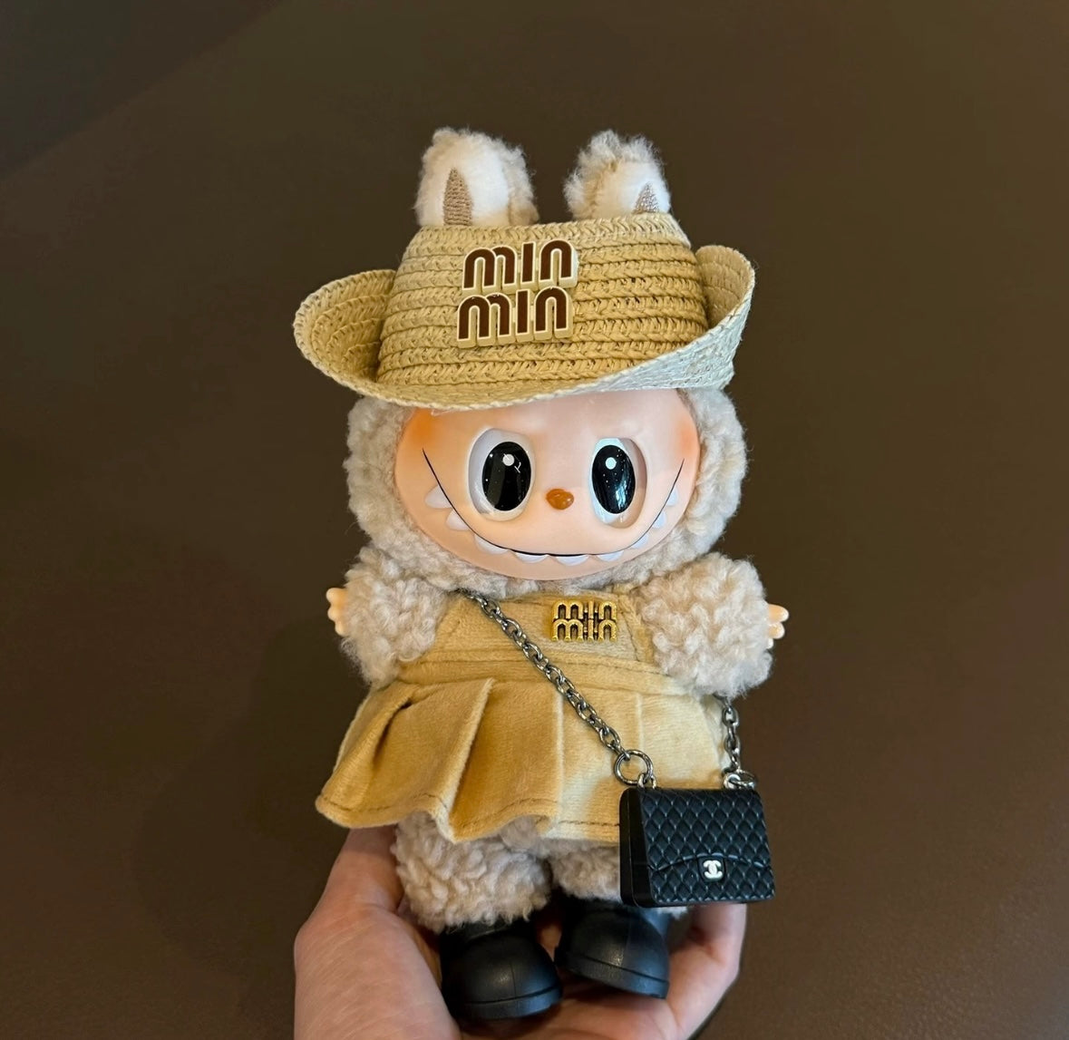 Mini Miu Denim Set - 6.7″ Labubu Fashion Clothes-Boobulo