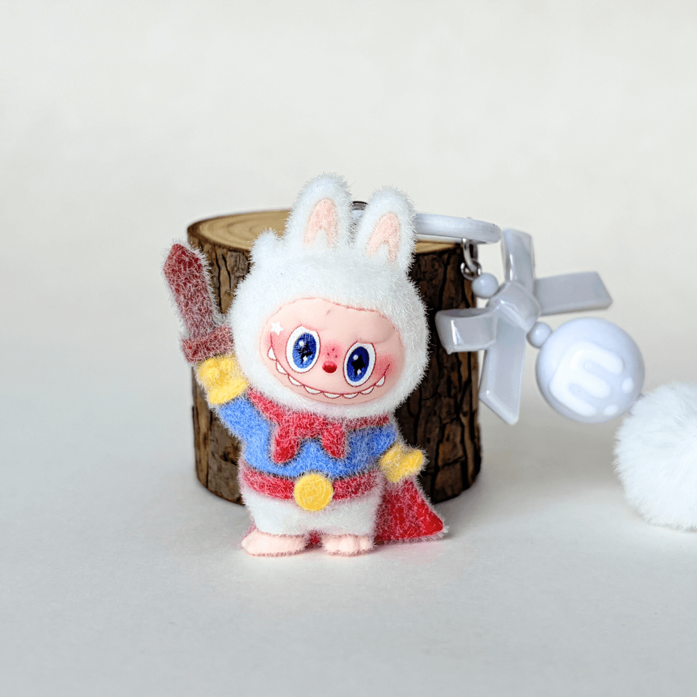 Superman Mini Labubu keychain