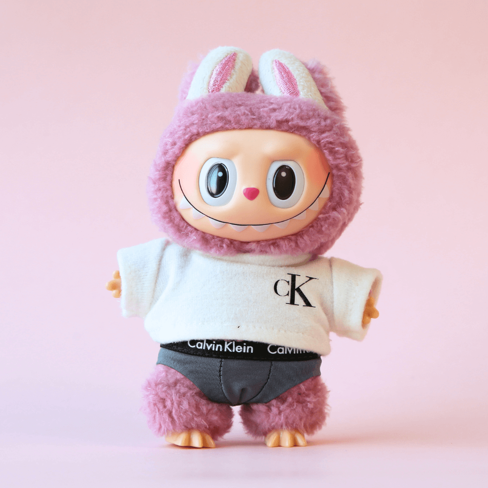 CK-Inspired Underwear & Crop Top- Labubu Clothes