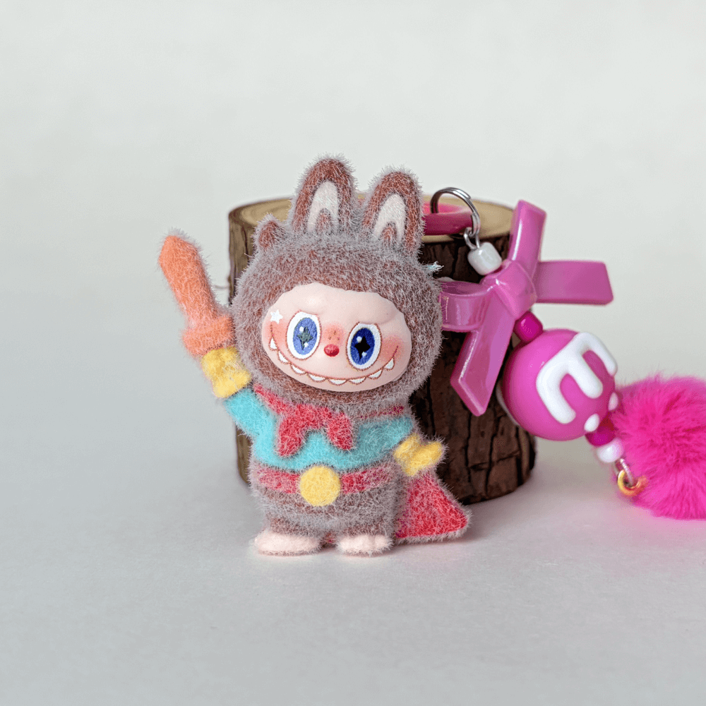 Superman Mini Labubu keychain