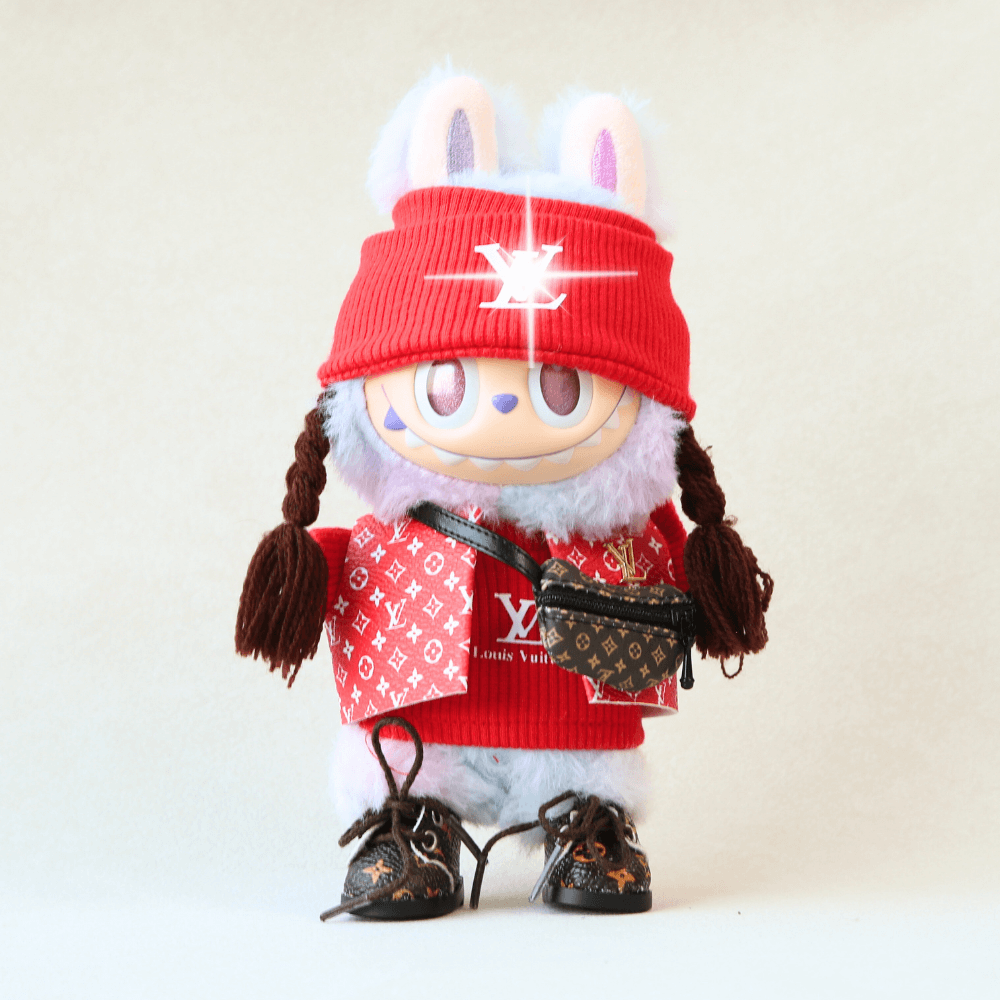 Luxe Red Vest Set – 6-Piece Set-Labubu Clothes