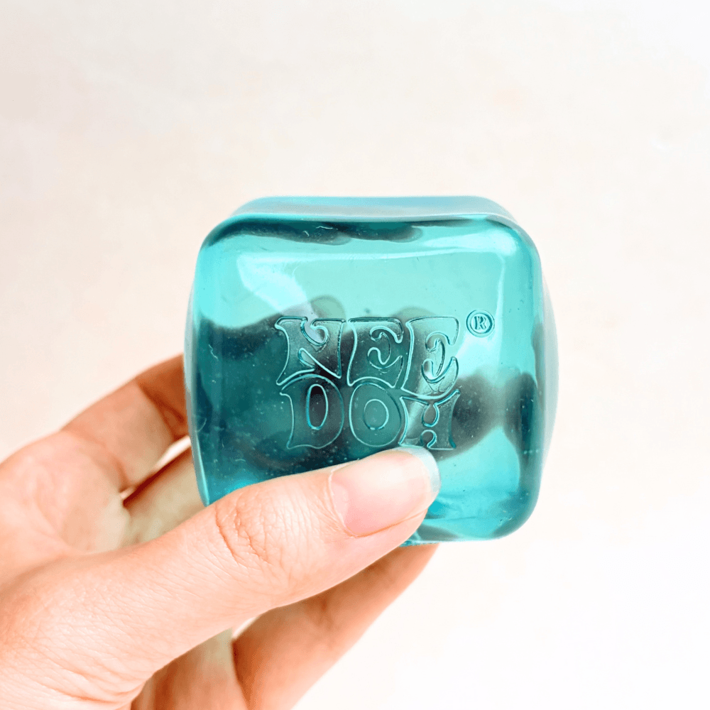 NeeDoh Nice Cube - Satisfying Square Shaped Sensory Toy, Original Size