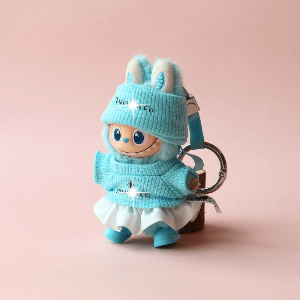 Elegant Blue set for Labubu 4.0-pin for love