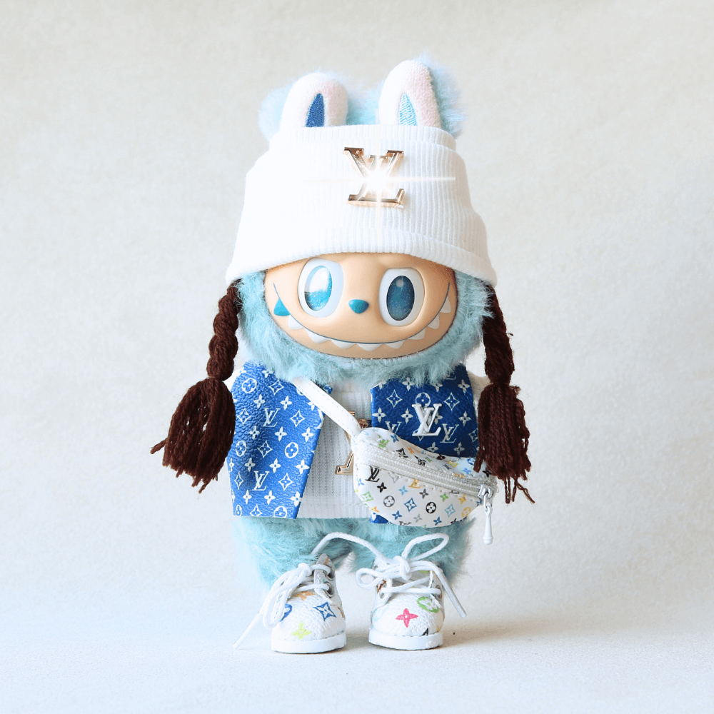 Luxe Blue Vest Set – 6-Piece Set-Labubu Clothes