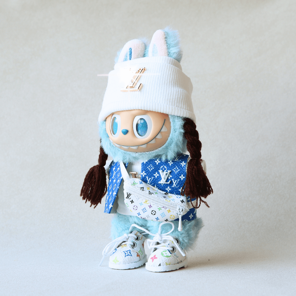 Luxe Blue Vest Set – 6-Piece Set-Labubu Clothes