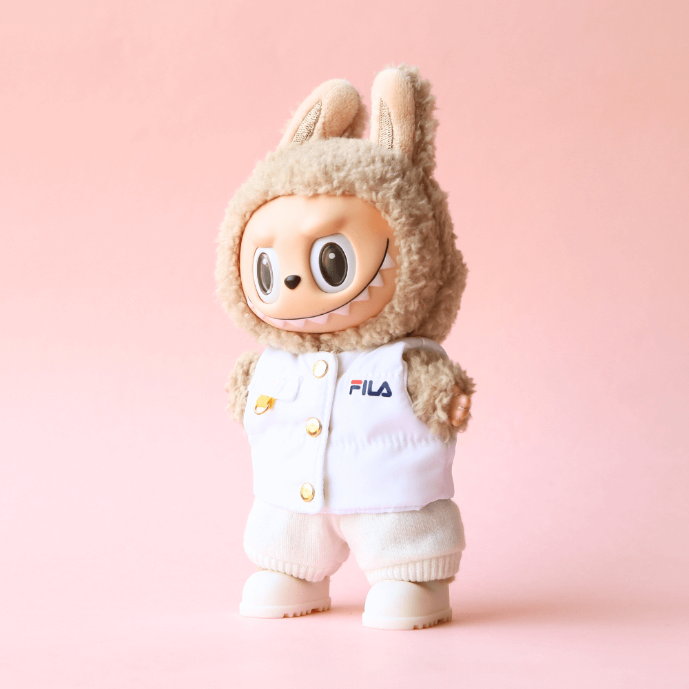 FILA Padded Vest Set for Labubu (3-Piece)