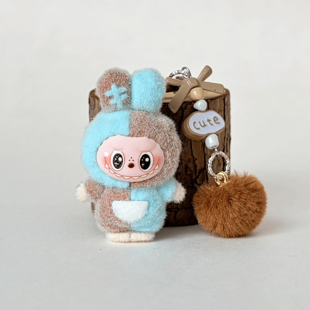 Candy color Mini Labubu keychain