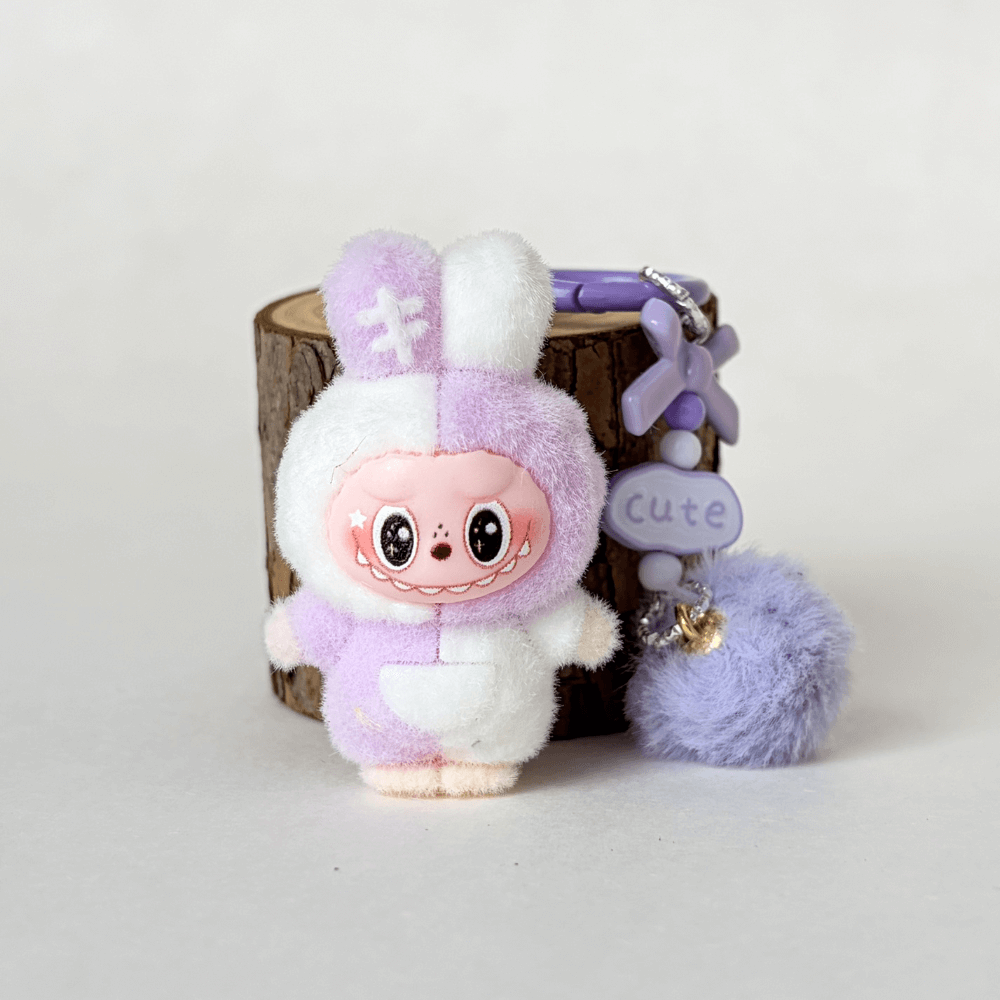 Candy color Mini Labubu keychain