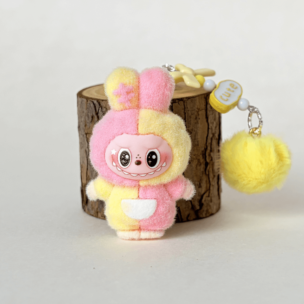Candy color Mini Labubu keychain