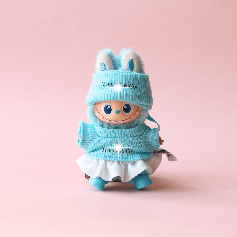 Elegant Blue set for Labubu 4.0-pin for love