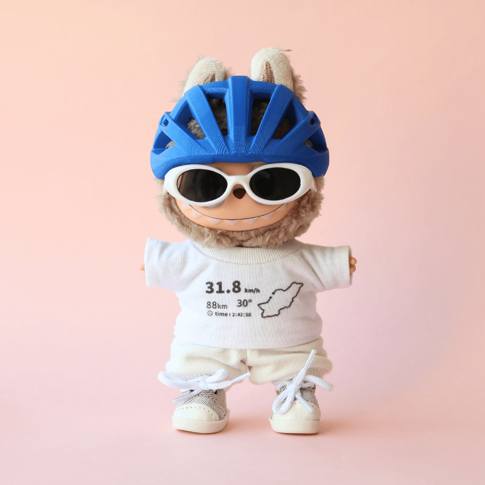 Cycling Outfit 5-Piece Set for Labubu (with helmet)