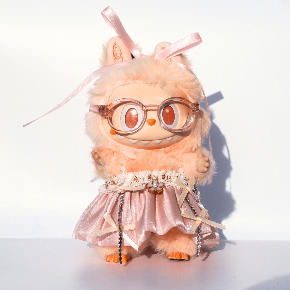 Ballet Ribbon Dress Set - 6.7″ Labubu Fashion Clothes-Boobulo