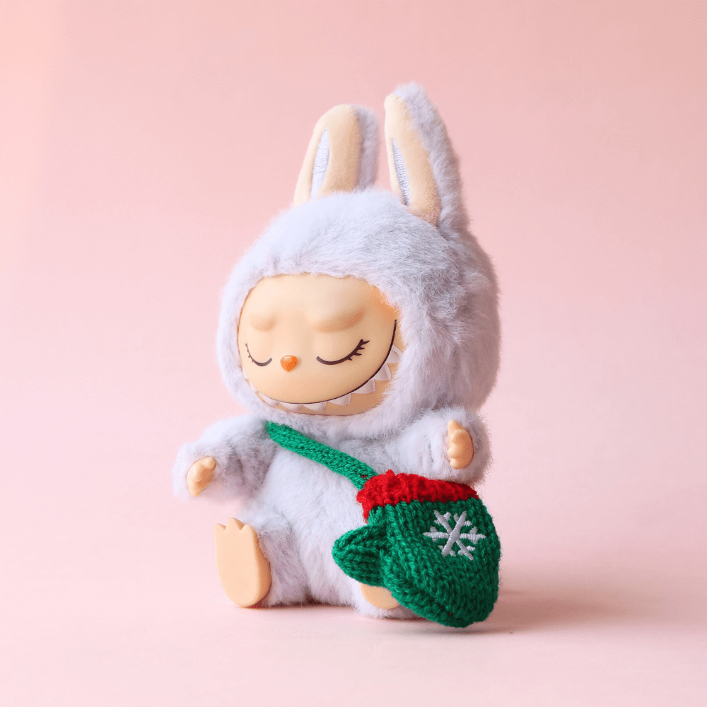 Christmas Knit Gloves For Labubu