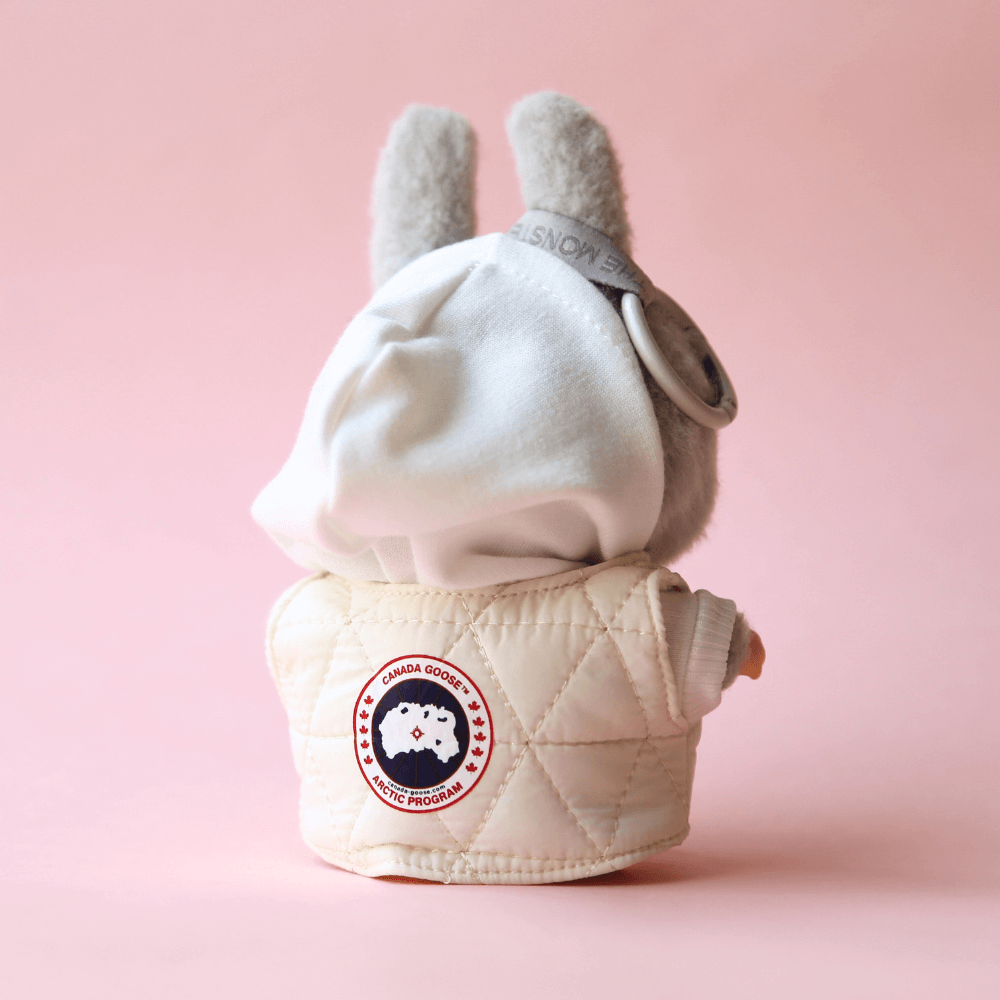 Balen-Inspired Hoodie & Canada G Style Down Vest Set for Labubu 