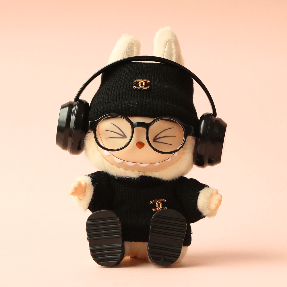 White Tweed Chic 2-piece-Set - 6.7″ Labubu Fashion Clothes-Boobulo