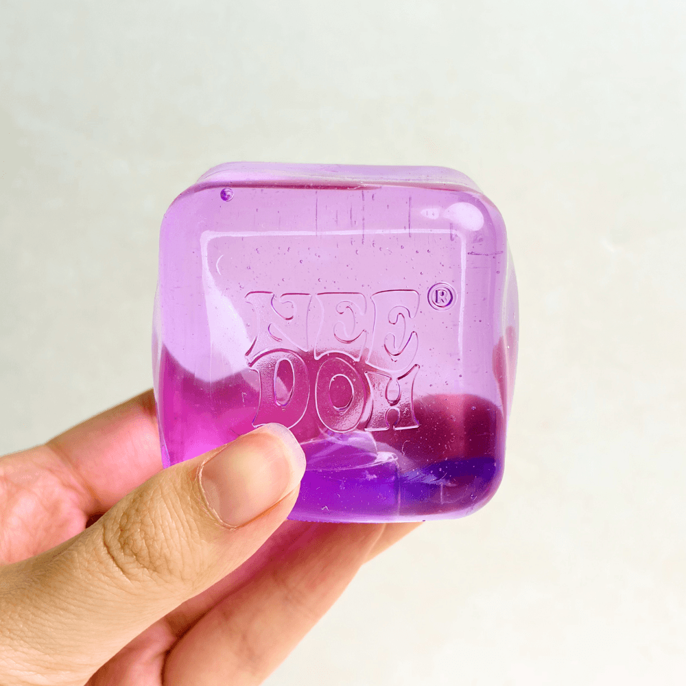 NeeDoh Nice Cube - Satisfying Square Shaped Sensory Toy, Original Size