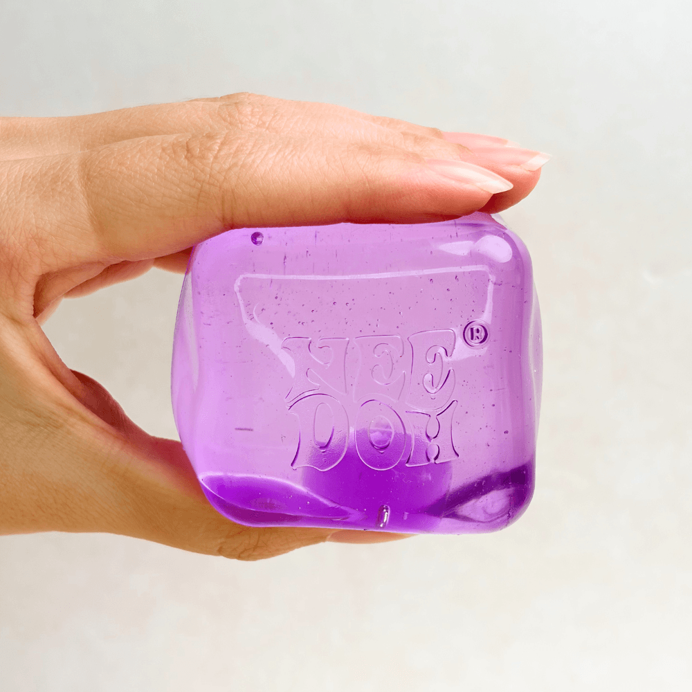 NeeDoh Nice Cube - Satisfying Square Shaped Sensory Toy, Original Size