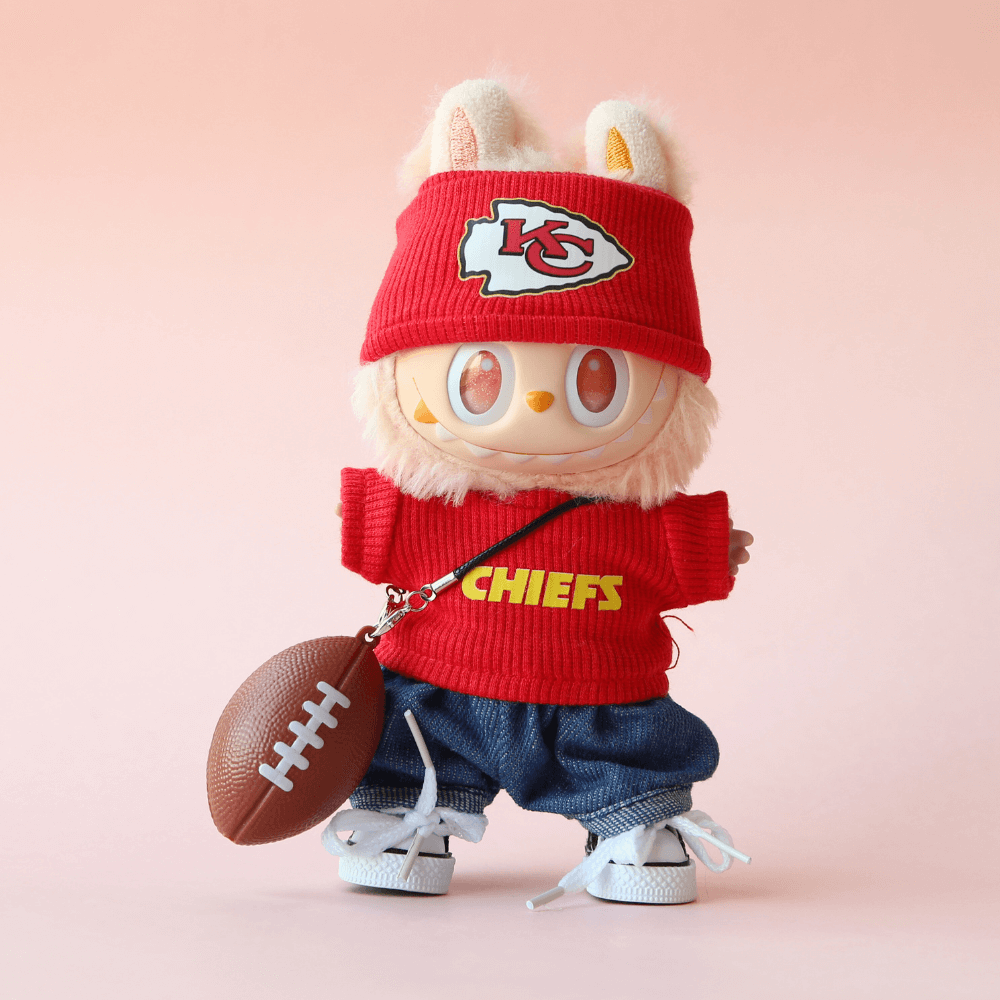 Boobulo™ NFL Kansas City Chiefs Football Set for Labubu (5-piece)