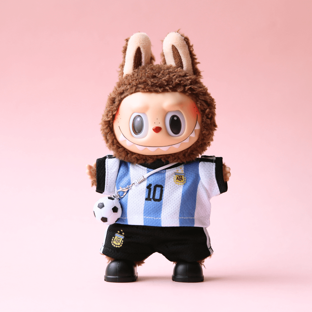 Messi Soccer Set (4-Piece with Ball) for Labubu  