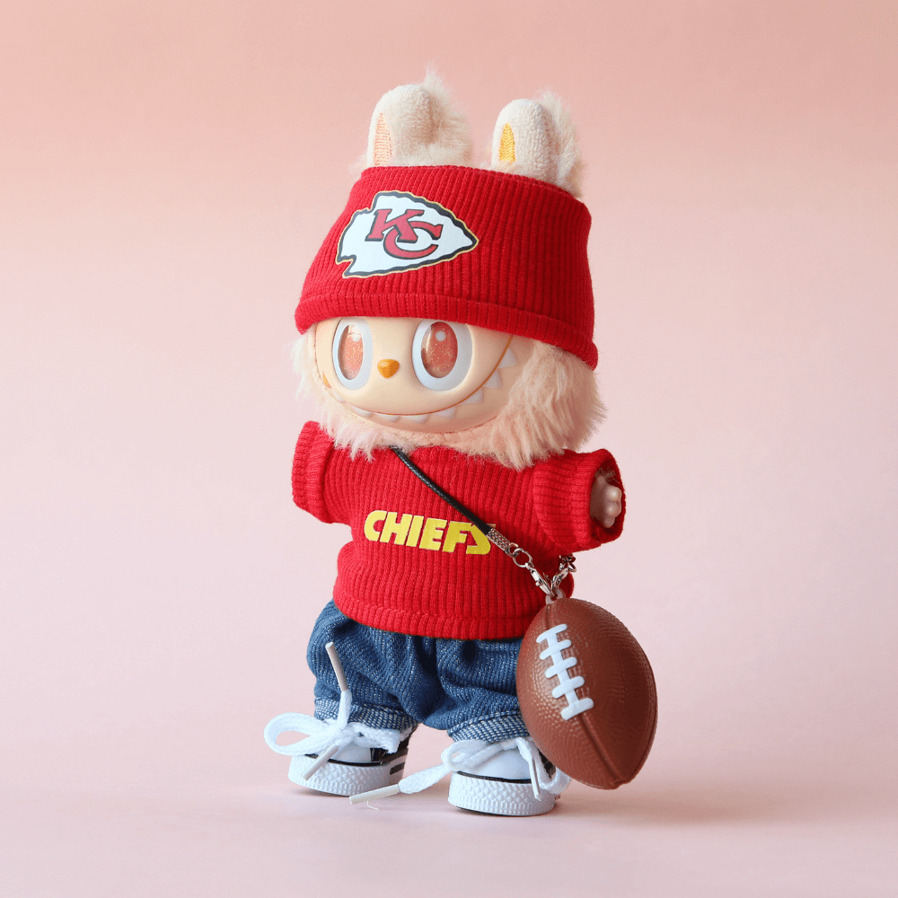 Boobulo™ NFL Kansas City Chiefs Football Set for Labubu (5-piece)