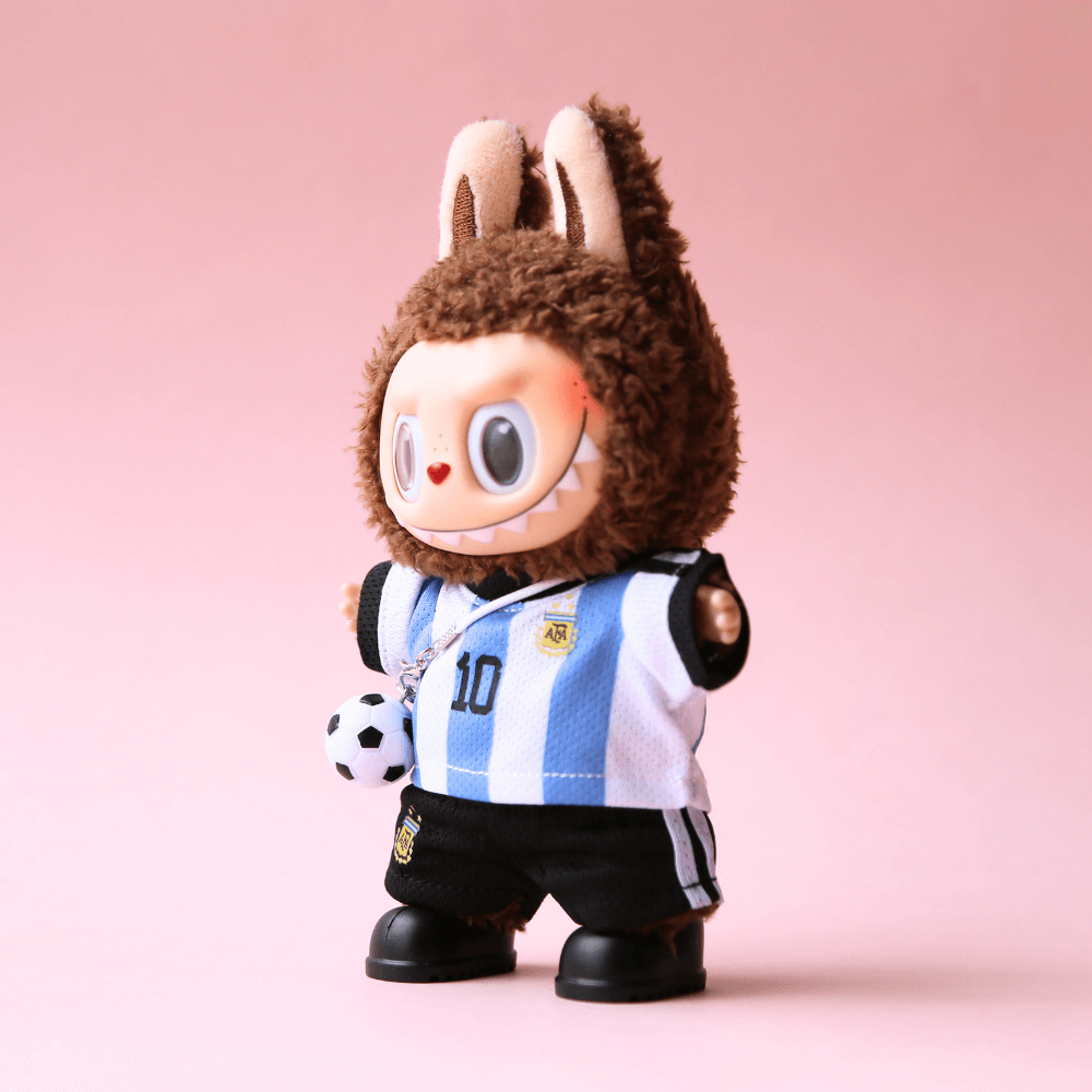 Messi Soccer Set (4-Piece with Ball) for Labubu