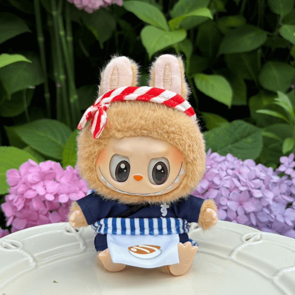 Sushi Chef Costume 2-Piece Set - Labubu Fashion Clothes-Boobulo