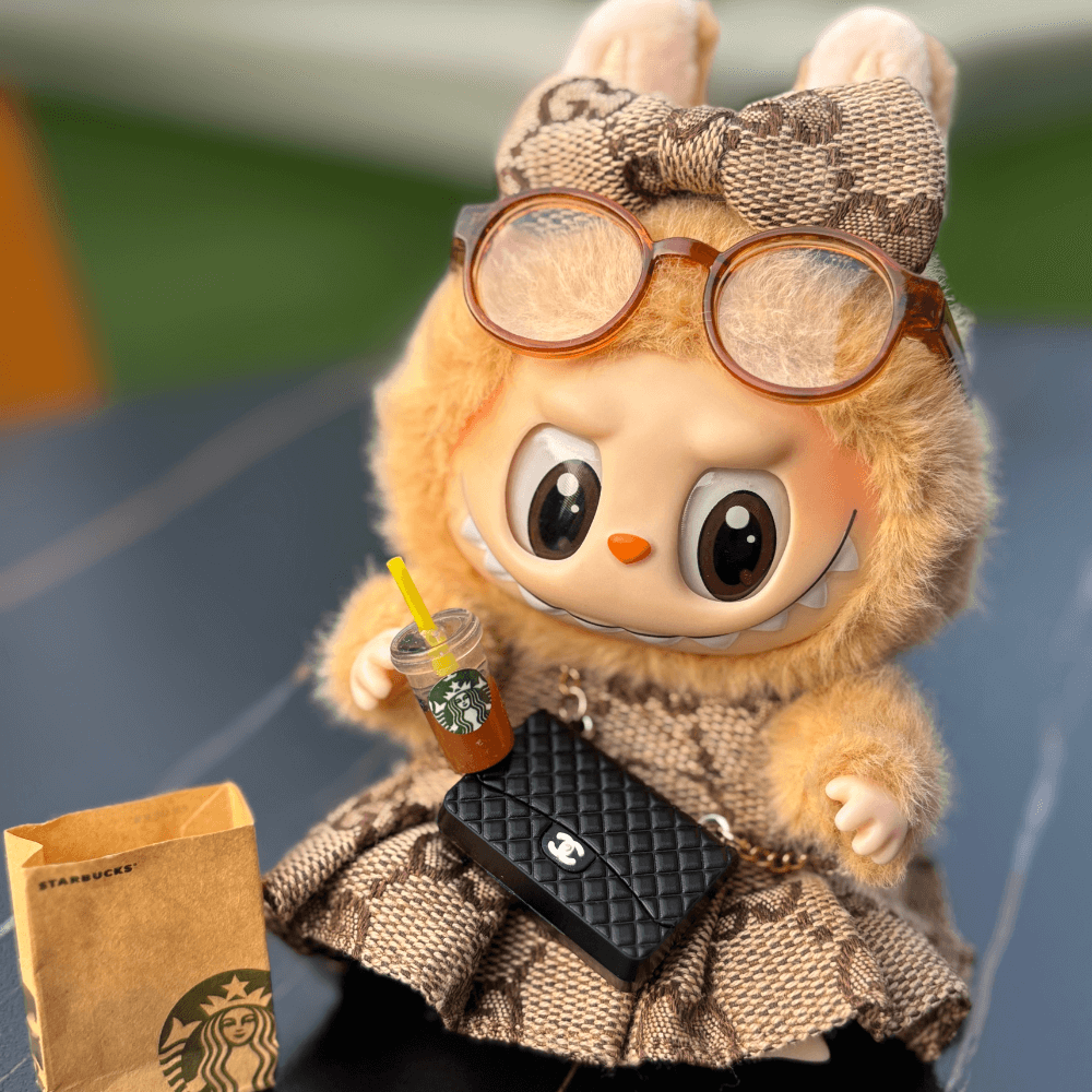 G-Style Princess Look – Mini Dress with Bow for Labubu-Boobulo