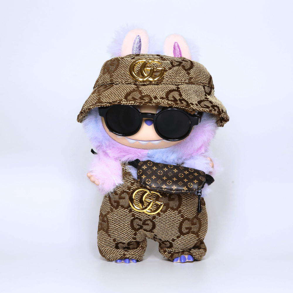 G-Style Outfit Set - Labubu Fashion Clothes (Metallic Logo)-Boobulo