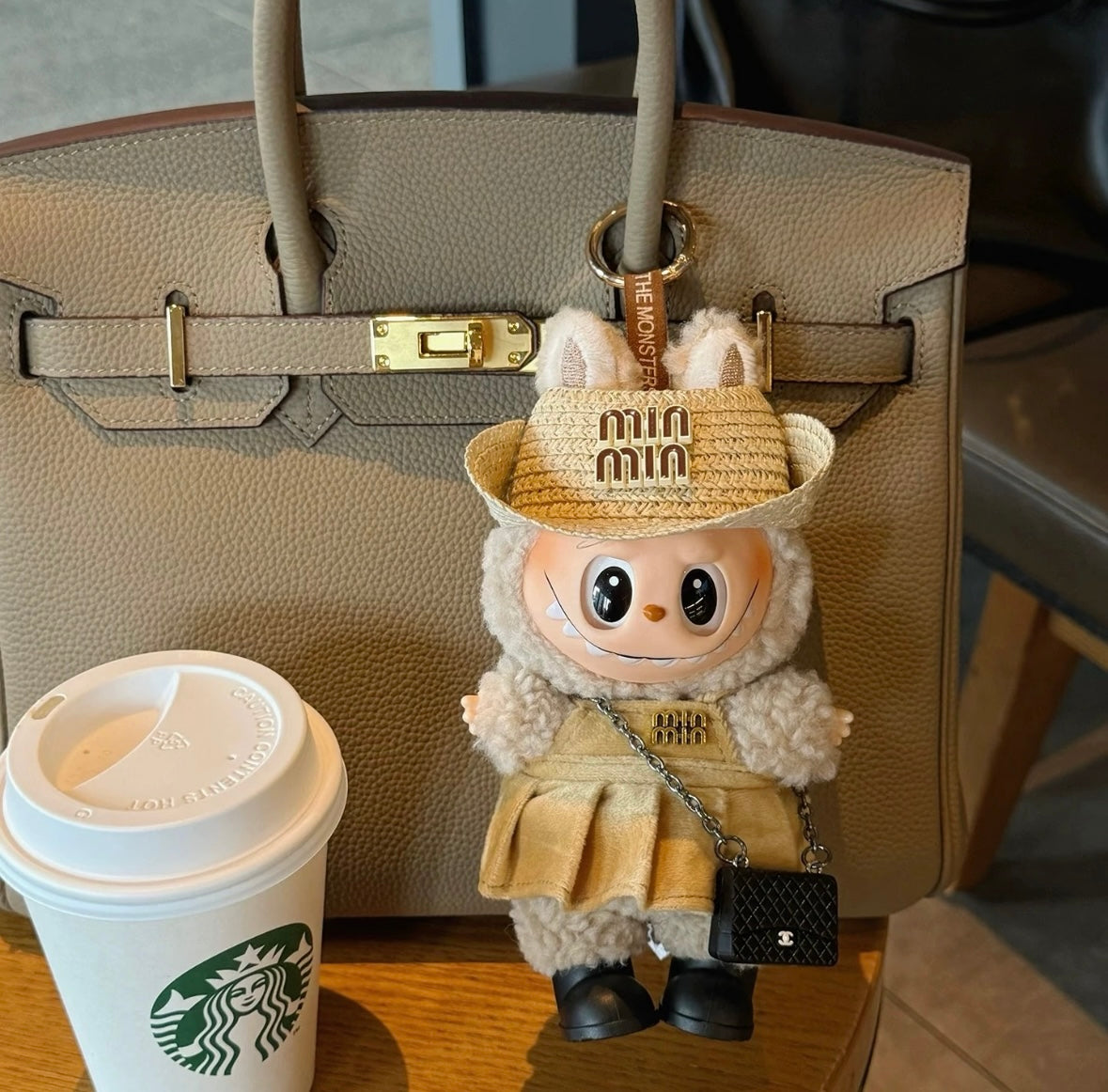 Mini Miu Denim Set - 6.7″ Labubu Fashion Clothes-Boobulo