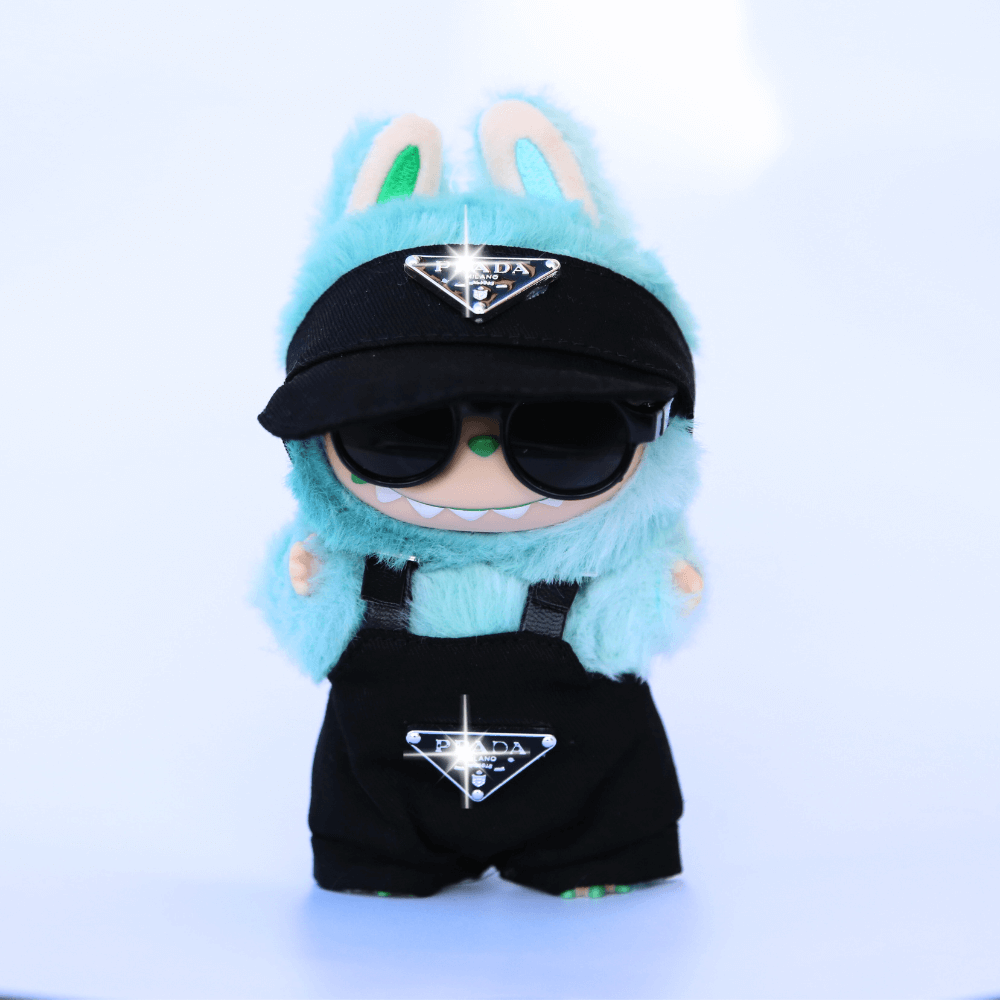 P-Style Overall Set – Top & Cap  - 6.7″ Labubu Fashion Clothes