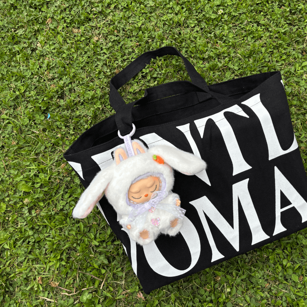 Long-Eared Rabbit Costume Faux Mink Fur 2-Piece Set - Labubu Fashion Clothes-Boobulo