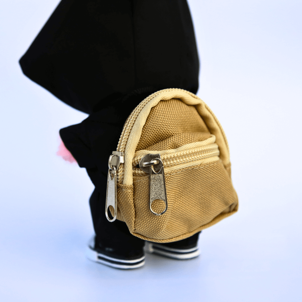 Canvas Mini Backpack – Doll-Sized Bag for Labubu-Boobulo