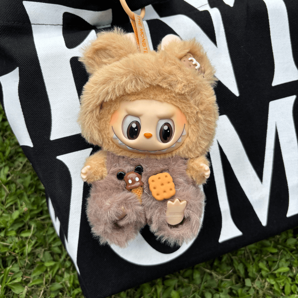 Bear Costume Faux Mink Fur 2-Piece Set - Labubu Fashion Clothes-Boobulo