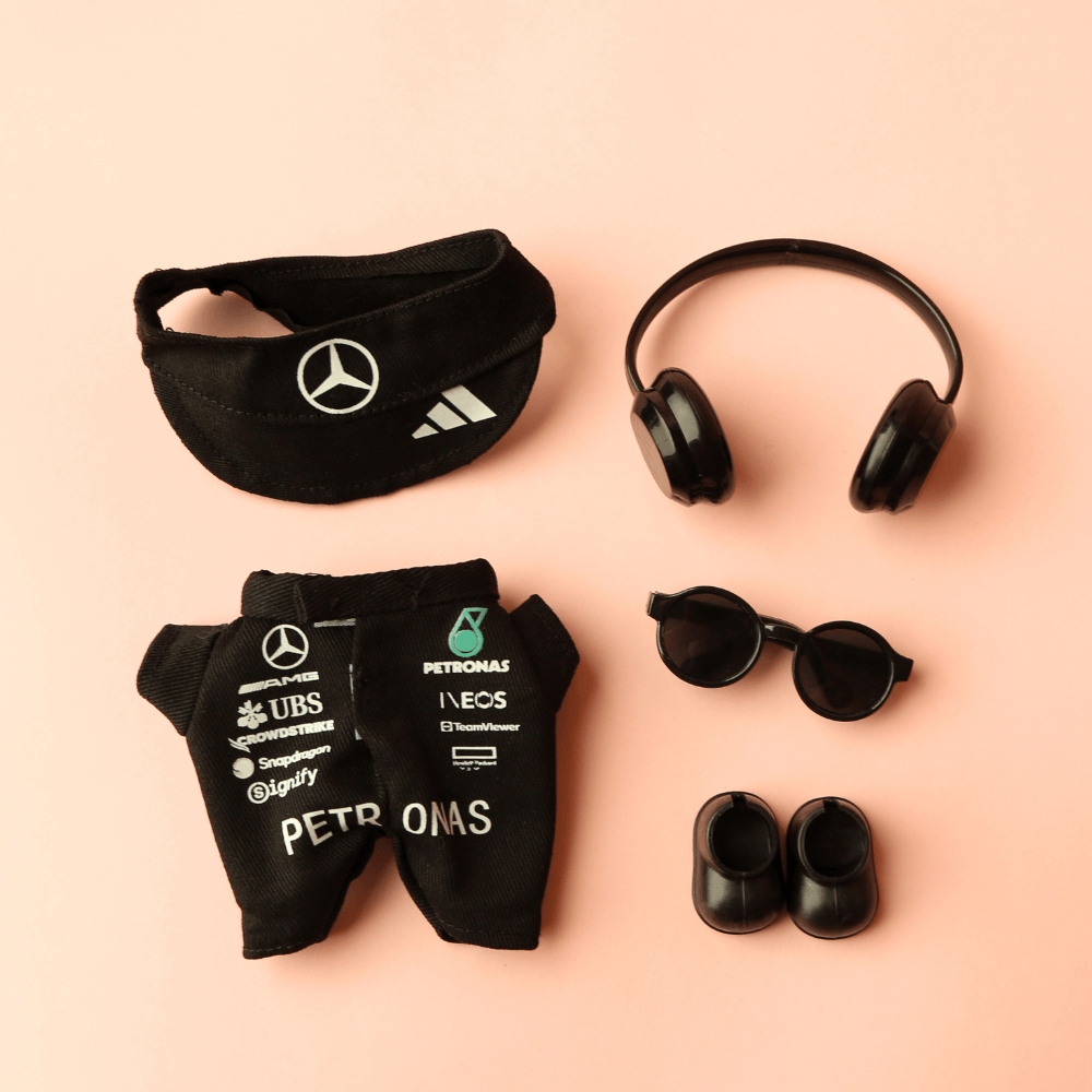 Mercedes-AMG F1 Racing Suit, Suit & Cap – Labubu Clothes-Boobulo