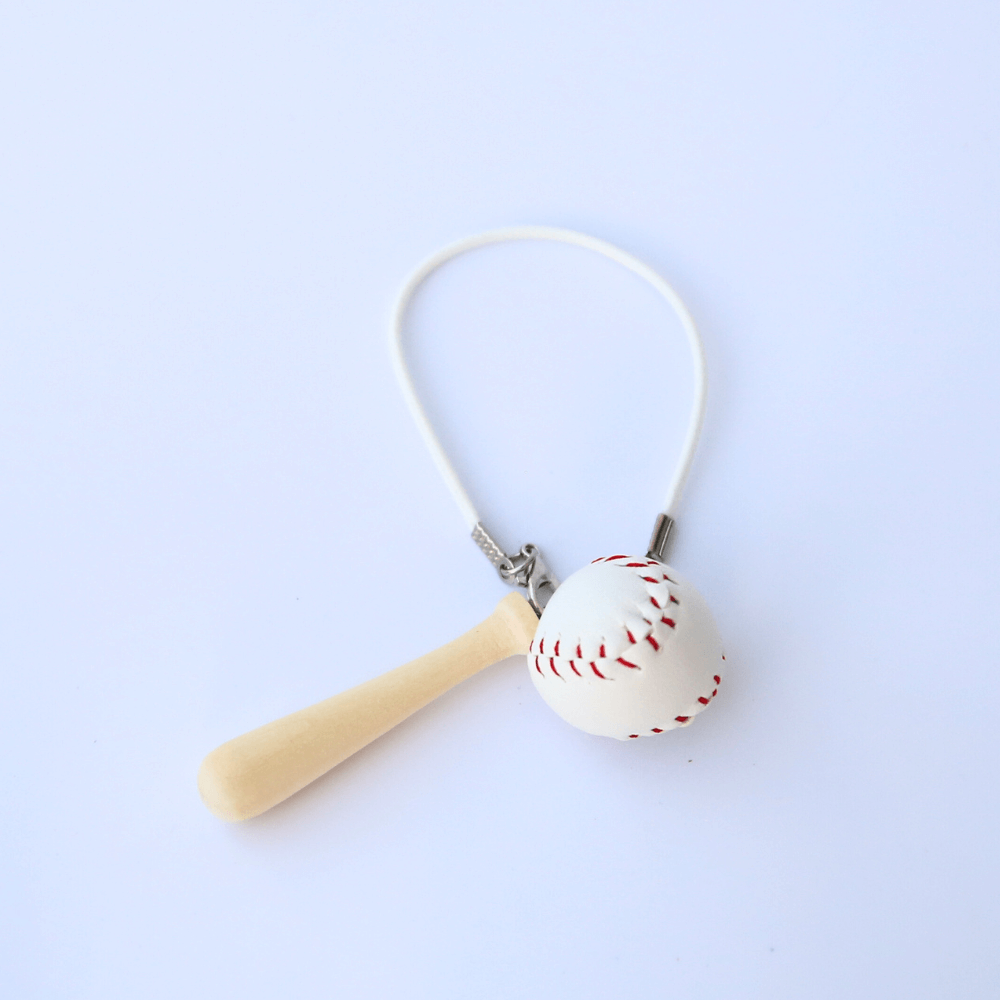 Baseball Charm Set – Bat & Ball Mini Pendant-Boobulo