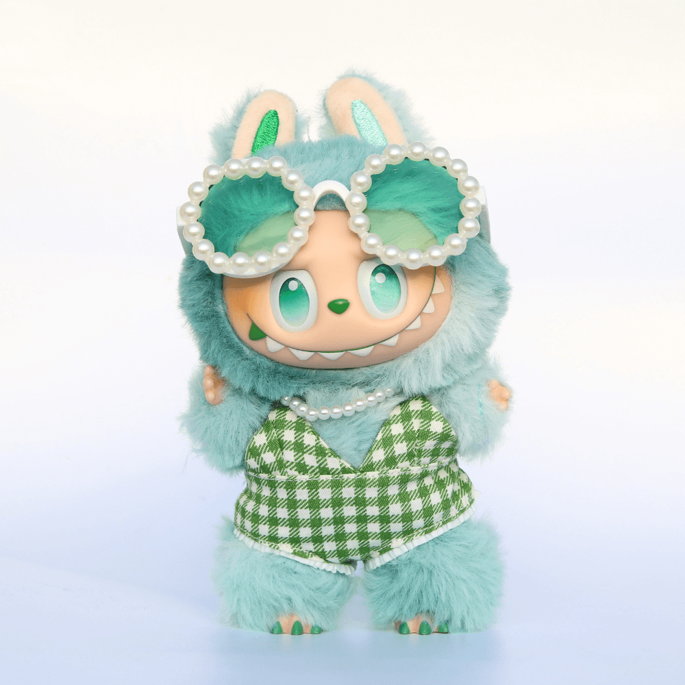 Sunny Pool Day Outfit – Beachwear 3-Piece Set - 6.7″ Labubu Fashion Clothes-Boobulo