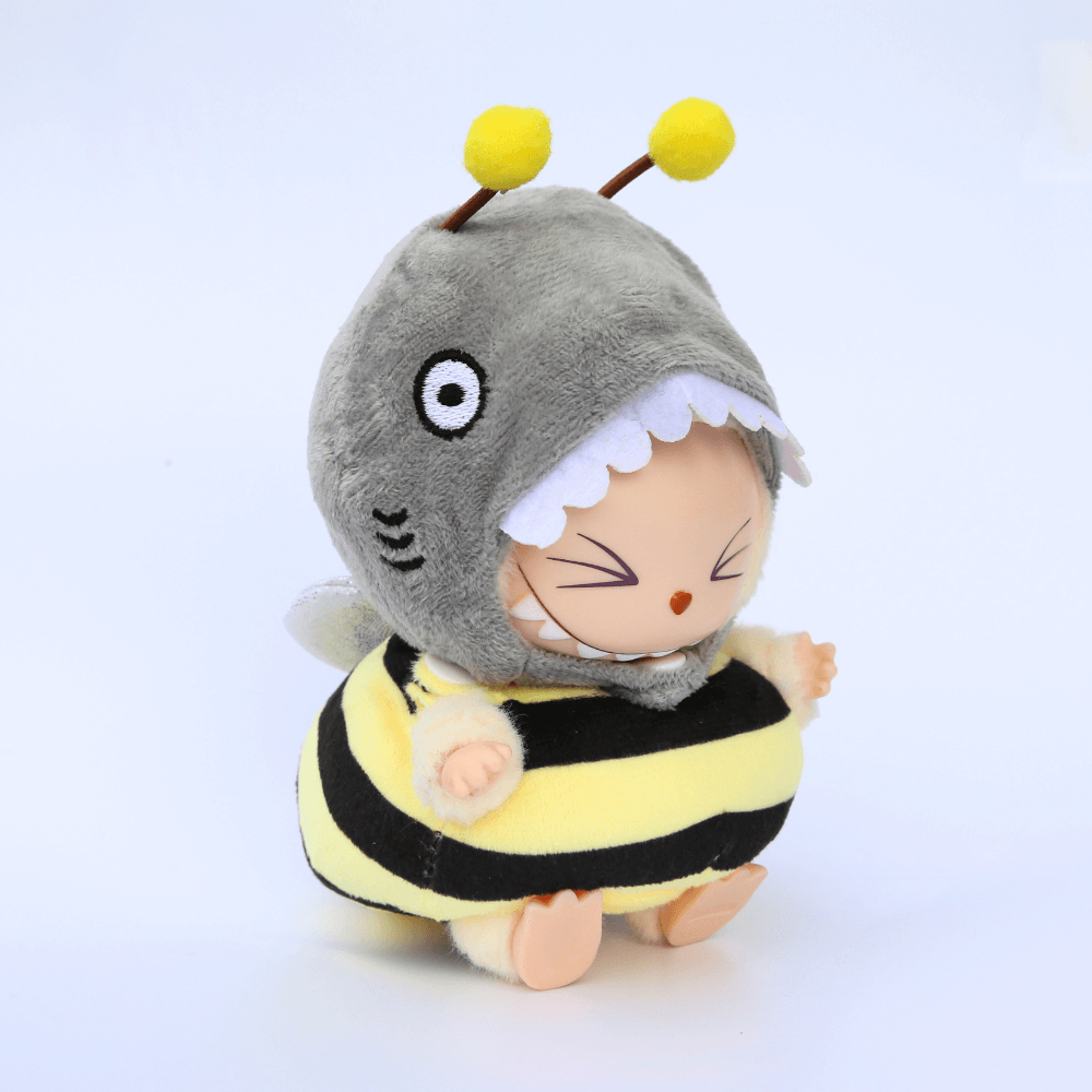 Shark & Bee Plush Set – 2-Piece Costume for Labubu-Boobulo