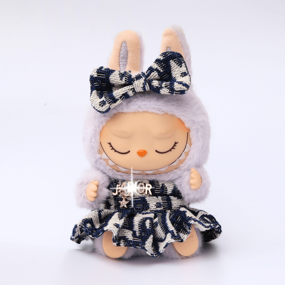 D-Style Mini Dress with Bow for Labubu