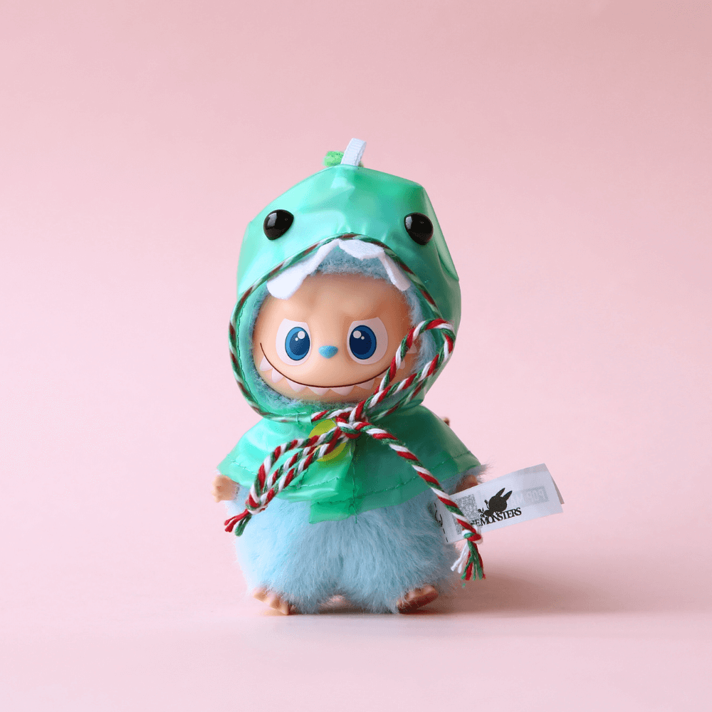 Green Dinosaur Raincoat for Labubu 4.0