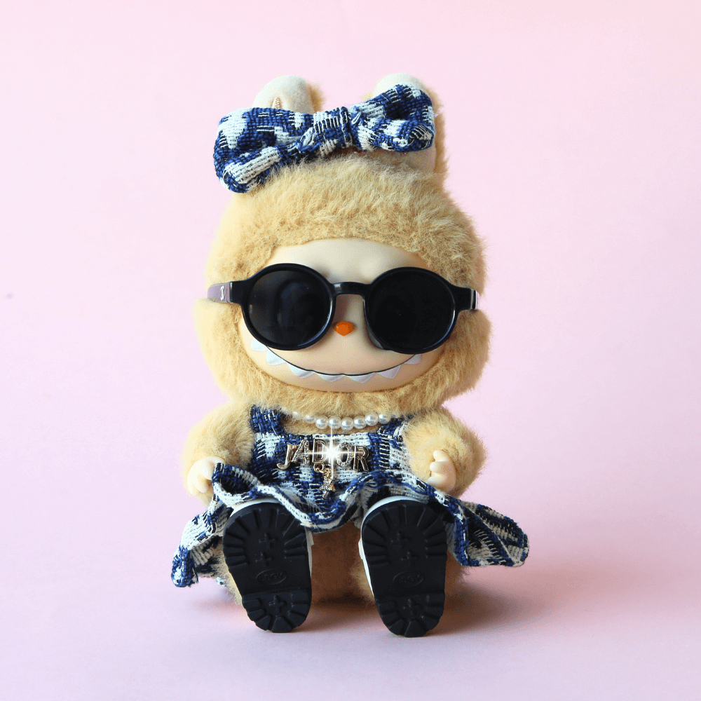 D-Style Mini Dress with Bow for Labubu