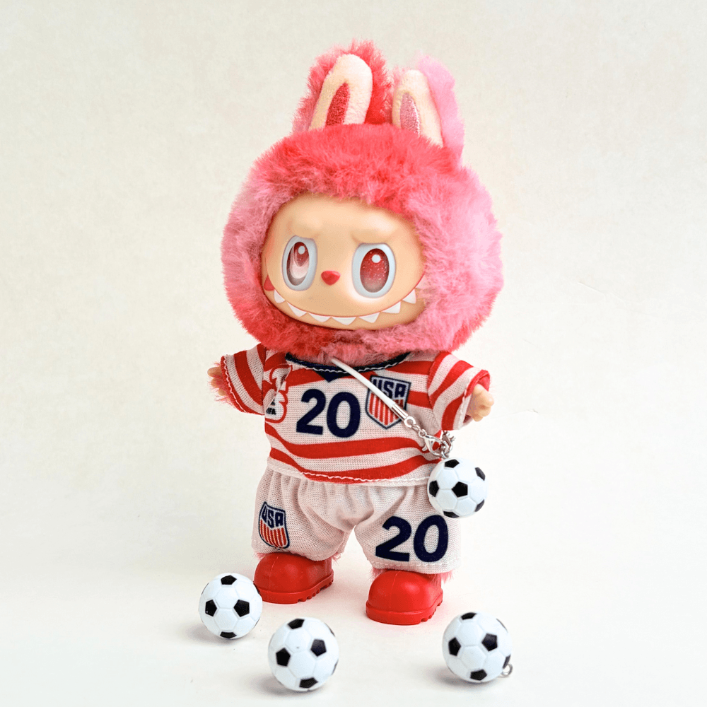 USA National Team Football Set (4-Piece with Ball) for Labubu