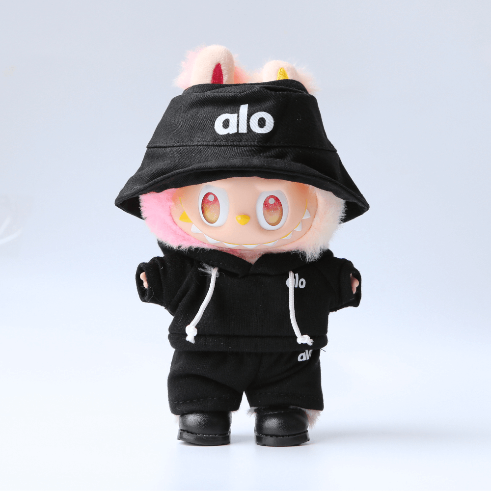 Alo-Style 3-Piece Set - Hoodie, Pants & Hat - Labubu Clothes-Boobulo