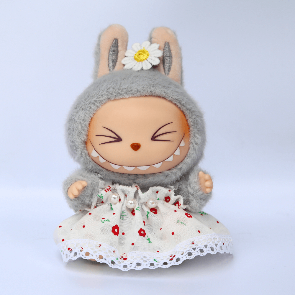 Floral Dress 2-Piece Set - Labubu Fashion Dress-Boobulo