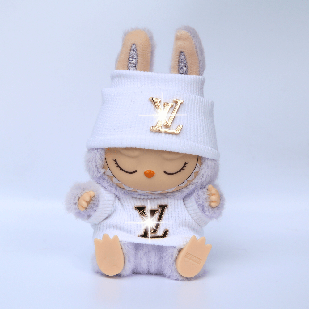 L-Style Top & Hat Set - Labubu Fashion Clothes (Metallic Logo)