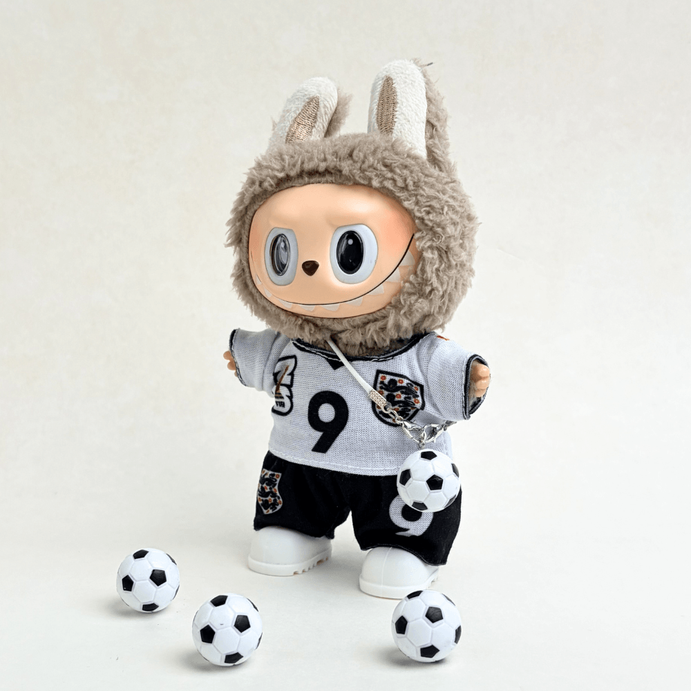England National Team Football Set (4-Piece with Ball) for Labubu